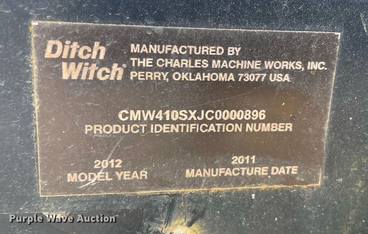 image for item LV9952 2012 Ditch Witch 410SX  trencher