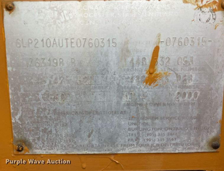 image for item LV9953 1996 JCB 210SU  landscape tractor