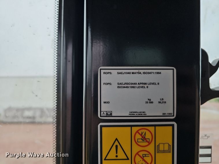 image for item MH9396 2015 Caterpillar 963D  track loader