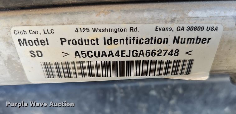 image for item MH9484 2016 Club Car Intellitrak  utility vehicle