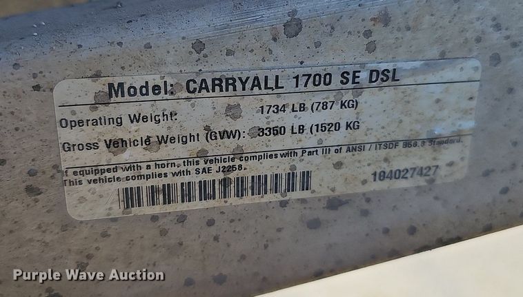 image for item MH9484 2016 Club Car Intellitrak  utility vehicle