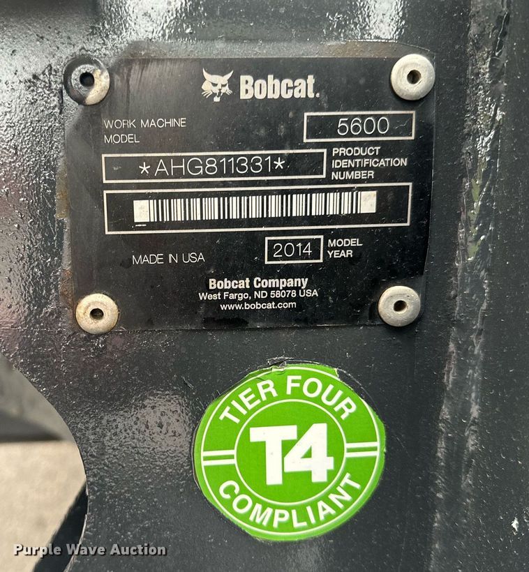 image for item MQ9475 2014 Bobcat 5600  utility vehicle