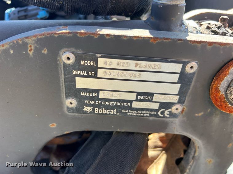 image for item NA9286 2010 Bobcat 40 skid steer cold planer