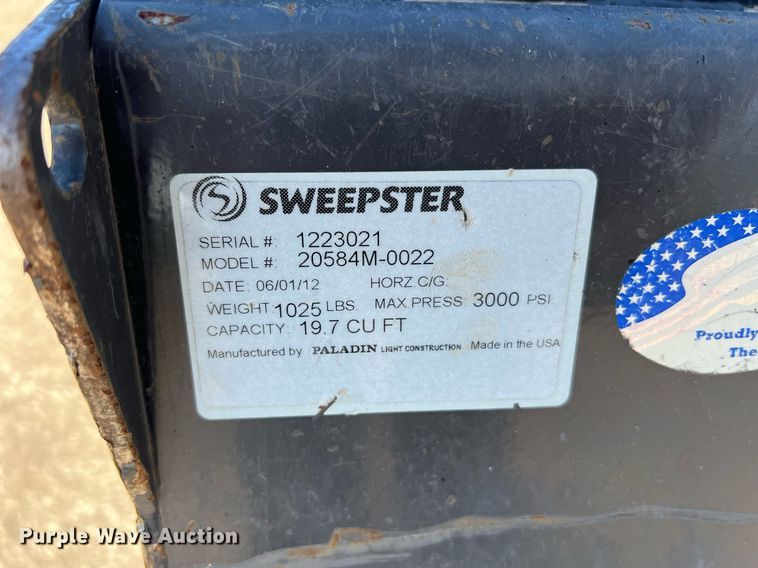 image for item NA9289 2012 Sweepster 20584M-0022 skid steer broom