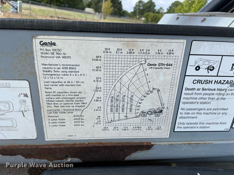 image for item NA9557 2008 Genie GTH-644  telehandler