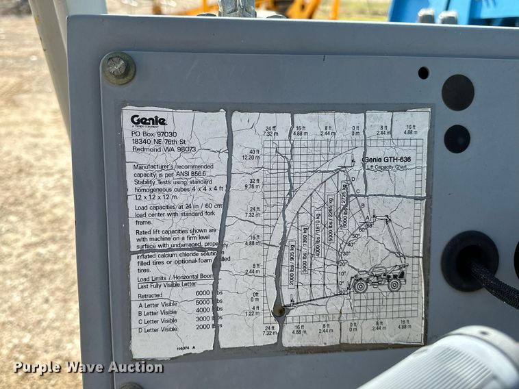 image for item NA9558 2008 Genie GTH-636  telehandler