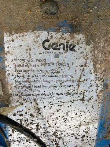 image for item NA9565 2017 Genie GS-1930  scissor lift