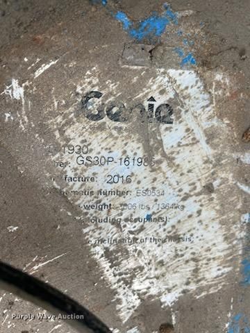 image for item NA9568 2016 Genie GS-1930  scissor lift