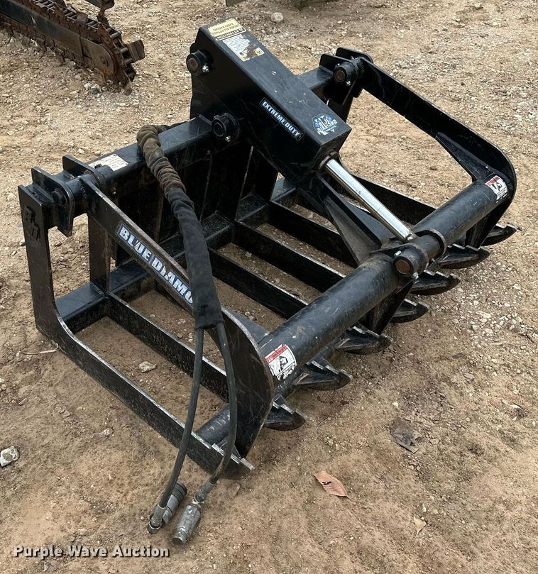 image for item NA9589 Blue Diamond 106033-25  compact utility loader grapple bucket