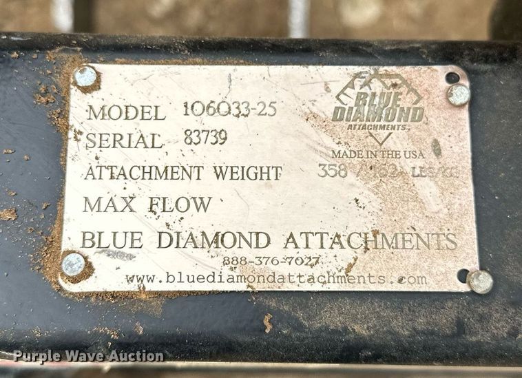 image for item NA9589 Blue Diamond 106033-25  compact utility loader grapple bucket