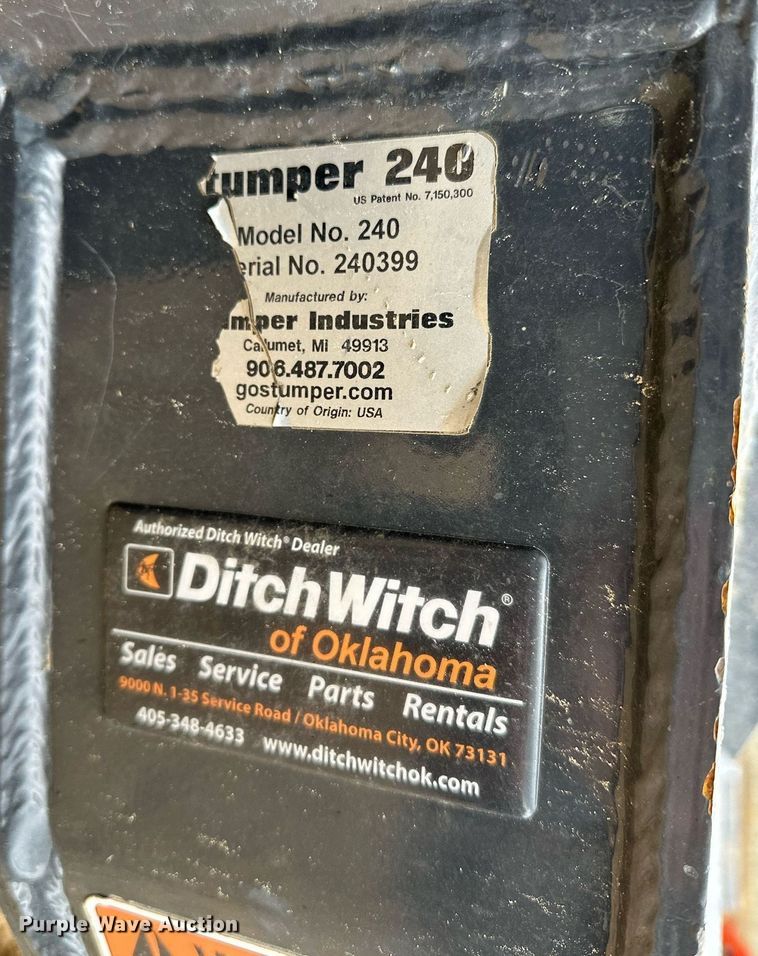 image for item NA9601 Stumper 240  Compact utility loader stump grinder