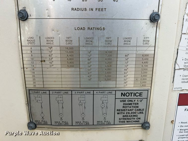 image for item NI9057 1990 Ford F800  crane truck