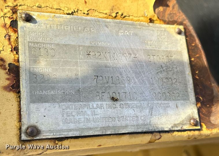 image for item NP9675 1989 Caterpillar 613C  elevating scraper