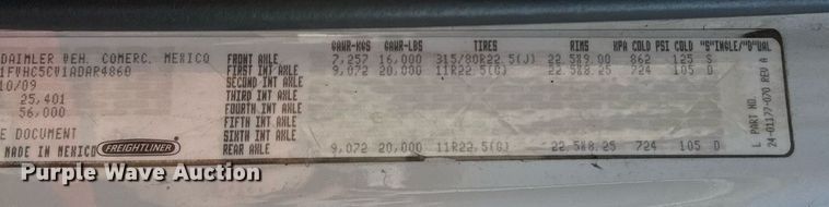 image for item NQ9343 2010 Freightliner Business Class M2  crane truck