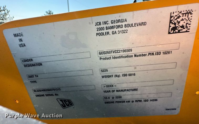 image for item NQ9346 2012 JCB 260T Eco  tracked skid steer loader