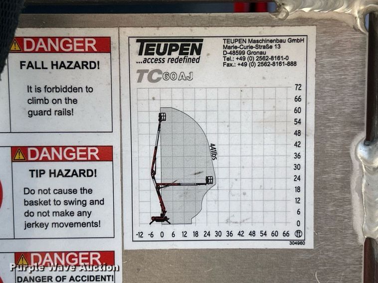 image for item NQ9898 2020 Teupen TC60AJ  boom lift