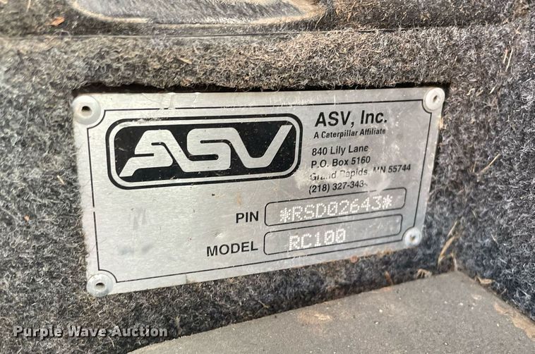 image for item NX9883 ASV RC100  tracked skid steer loader