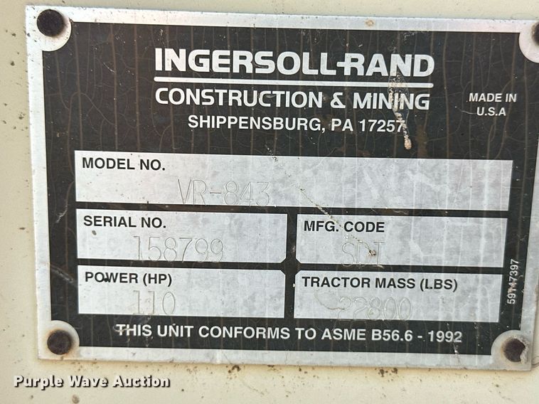 image for item OC9515 Ingersoll Rand VR-843  telehandler