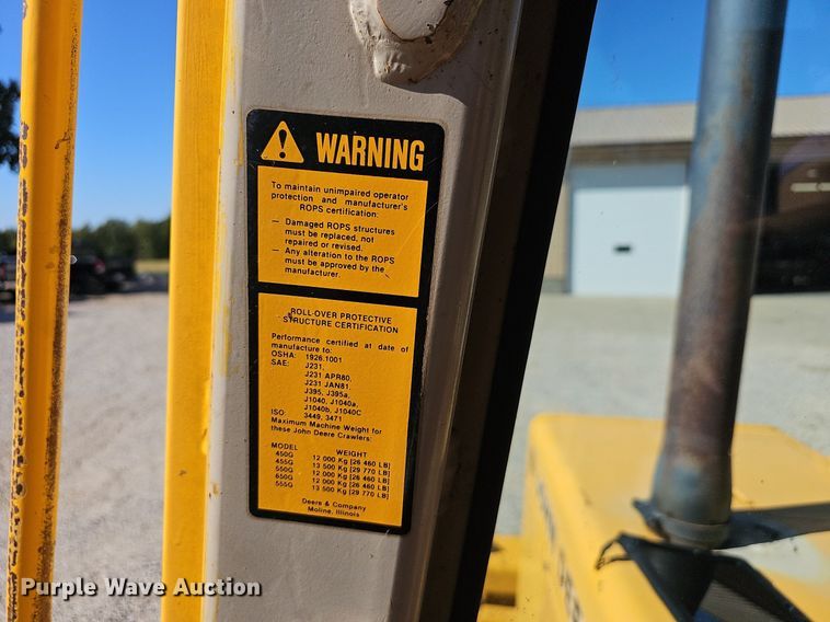 image for item OG9520 1989 John Deere 550G  dozer