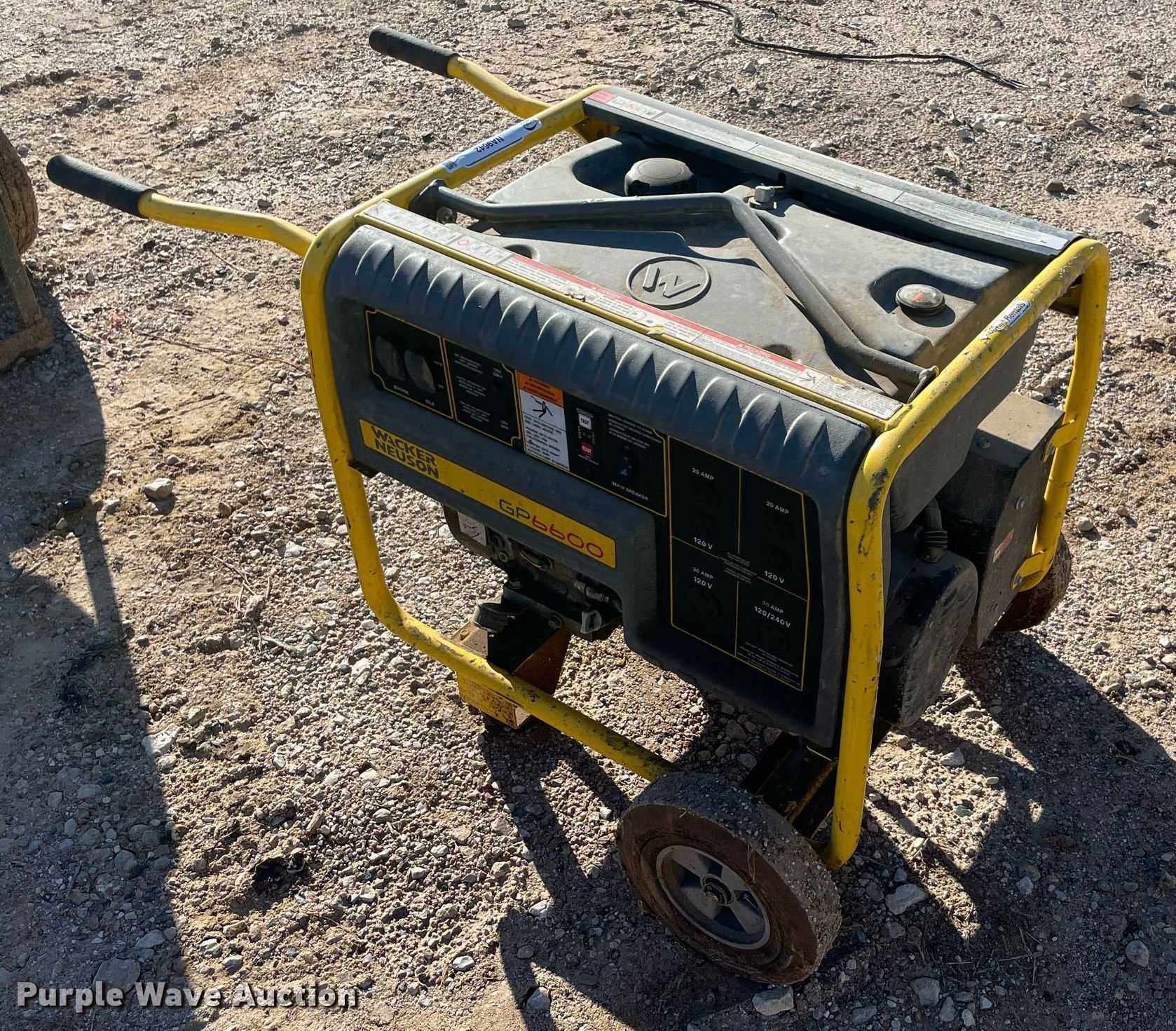 Wacker Nelson GP6600 generator in Kingston, OK Item NA9642 sold