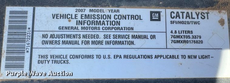 image for item DK2552 2007 Chevrolet Silverado 1500  Ext. Cab pickup truck