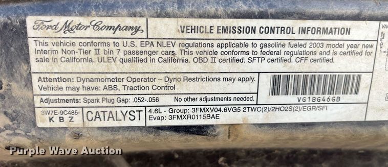 image for item DP2109 2003 Ford Crown Victoria  Police Interceptor