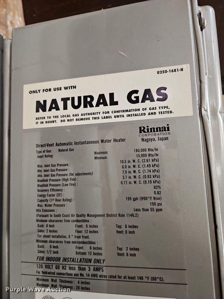 image for item DP2521 (2) Rinnai R85 instant hot water heaters