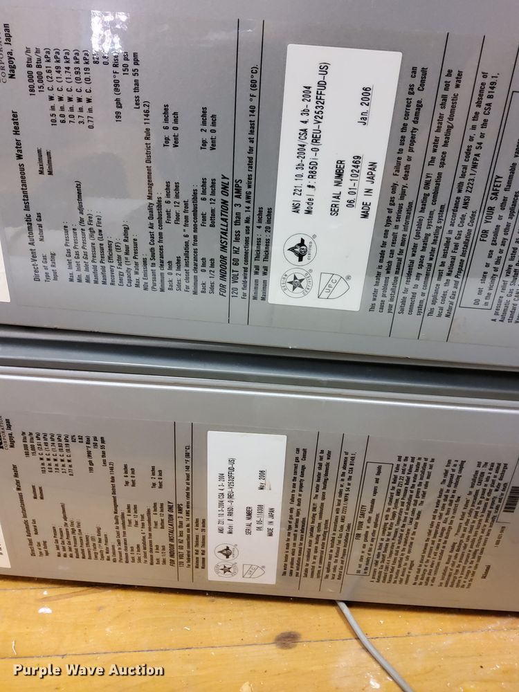 image for item DP2521 (2) Rinnai R85 instant hot water heaters