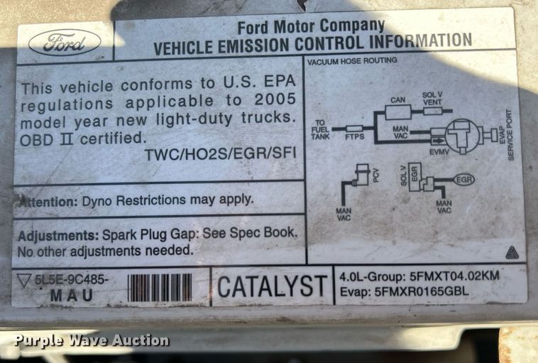 image for item DQ0979 2005 Ford Ranger XLT  SuperCab pickup truck