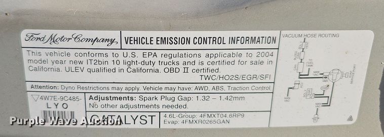 image for item DS5638 2004 Ford E150  van