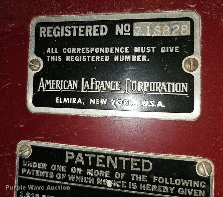 image for item DS5652 1962 American LaFrance  pumper fire truck