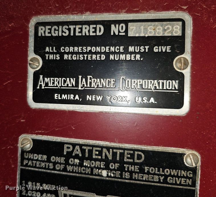 image for item DS5652 1962 American LaFrance  pumper fire truck