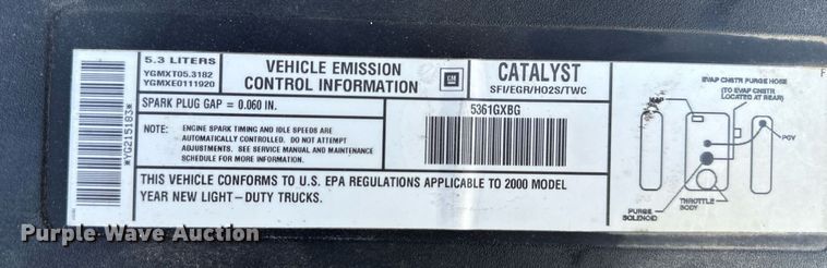 image for item DW2885 2000 Chevrolet Suburban 1500  SUV