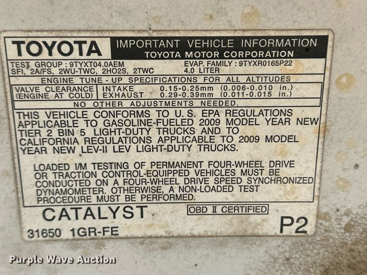 image for item IU9035 2009 Toyota Tacoma  Double Cab pickup truck