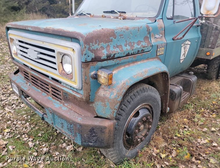 image for item JG9696 1975  Chevrolet CE619  dump flatbed truck