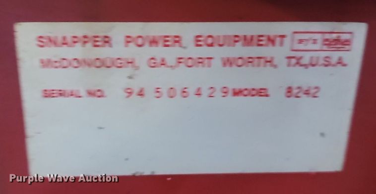 image for item JG9723 Snapper 8242  snow blower