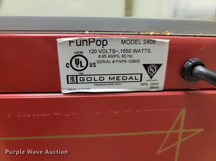 image for item JG9725 Fun Pop 2408  popcorn machine