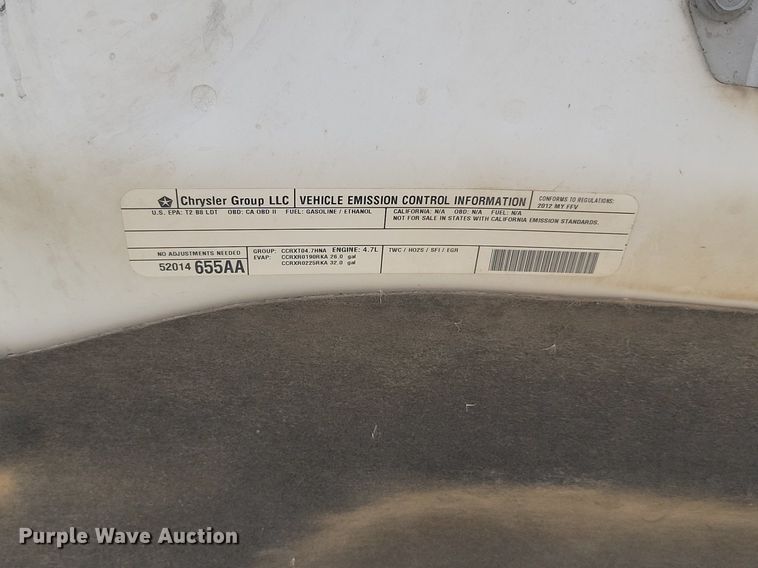 image for item JG9758 2012 Dodge Ram 1500  Quad Cab pickup truck