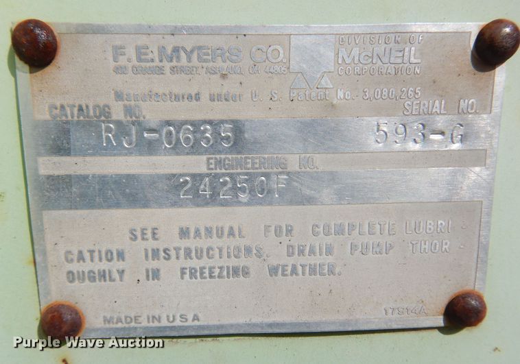 image for item KD9187 Myers Ramjet  sewer jetter trailer