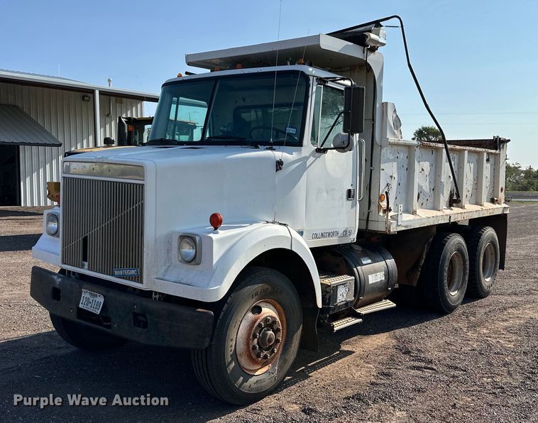 image for item KM9808 1989 White GMC WCS  dump truck