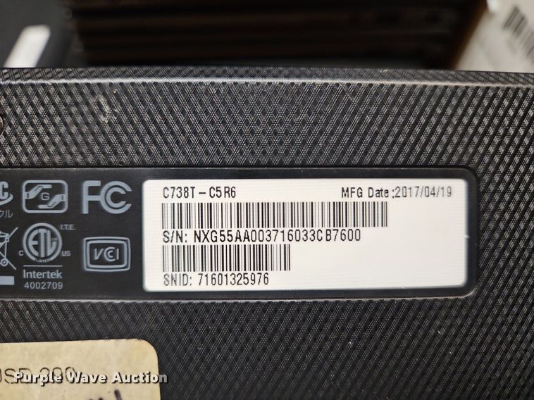 image for item LM9247 Acer  Approximately 500 Acer C7318T N15Q8 Chromebooks