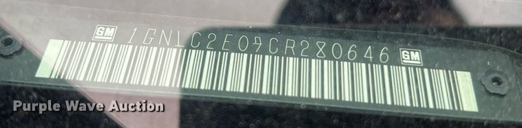 image for item LU9802 2012 Chevrolet Tahoe Police  SUV