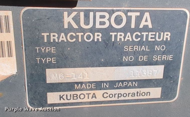 image for item MX9499 2018 Kubota M6-141  MFWD tractor