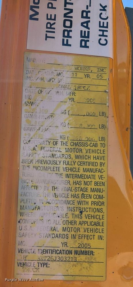 image for item NI9042 2006 International 7400  dump truck