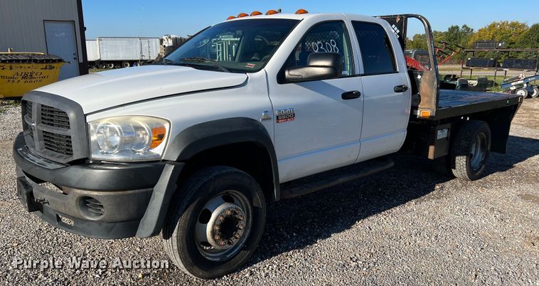 image for item NI9043 2009 Dodge Ram 5500HD  Quad Cab flatbed truck