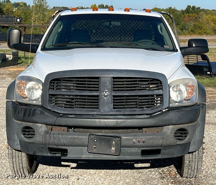 image for item NI9043 2009 Dodge Ram 5500HD  Quad Cab flatbed truck