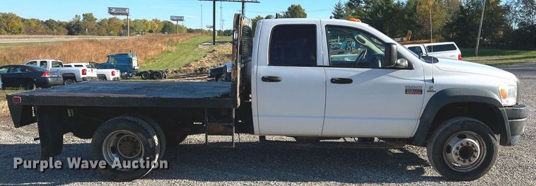 image for item NI9043 2009 Dodge Ram 5500HD  Quad Cab flatbed truck