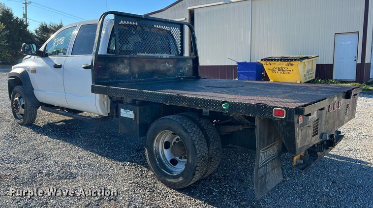image for item NI9043 2009 Dodge Ram 5500HD  Quad Cab flatbed truck