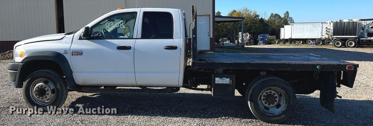 image for item NI9043 2009 Dodge Ram 5500HD  Quad Cab flatbed truck
