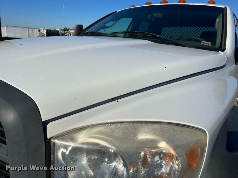 image for item NI9043 2009 Dodge Ram 5500HD  Quad Cab flatbed truck